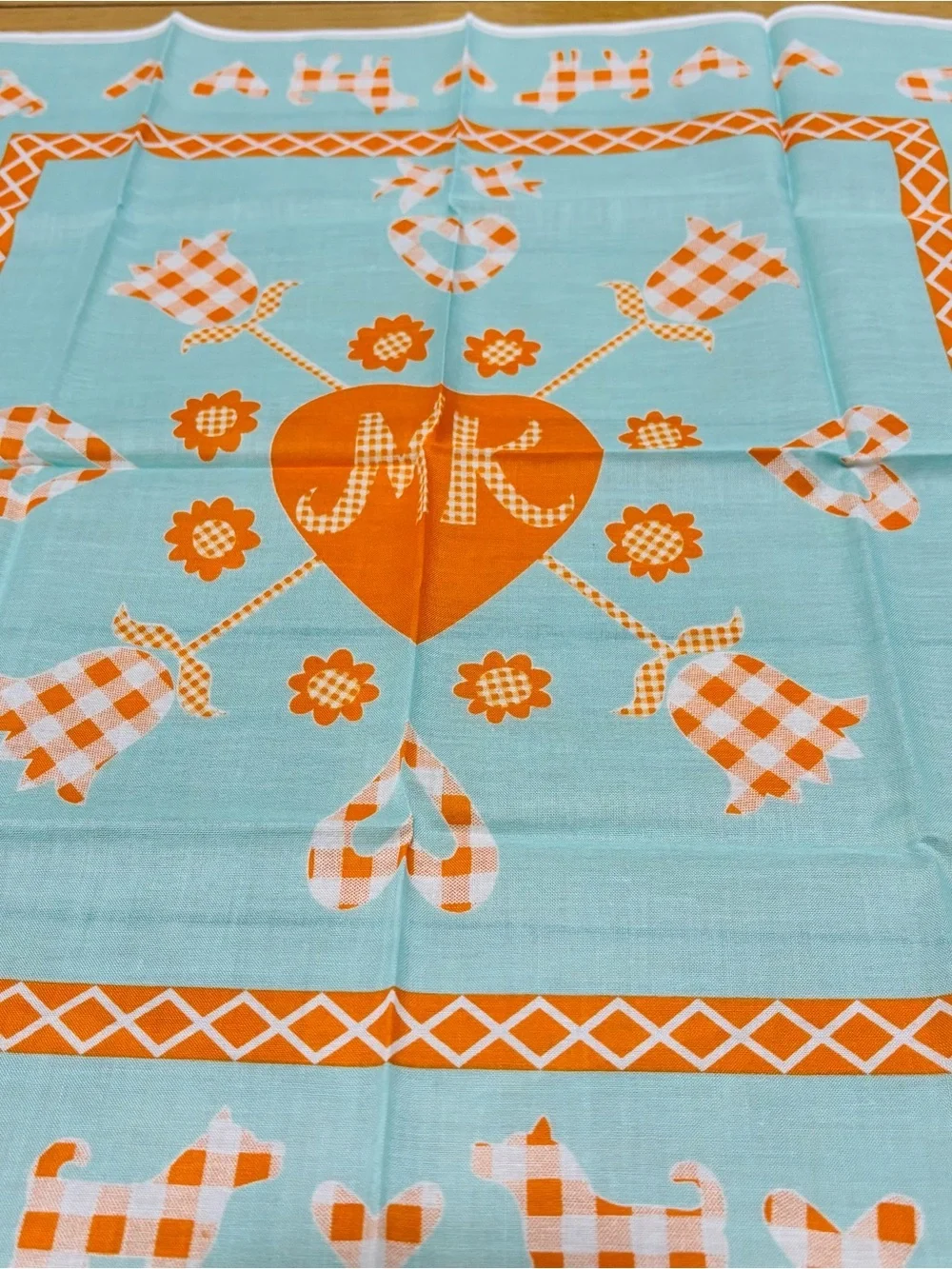 Michiko London Multicolor 100% Cotton Handkerchief/Bandana/Scarf size 45cm 18”